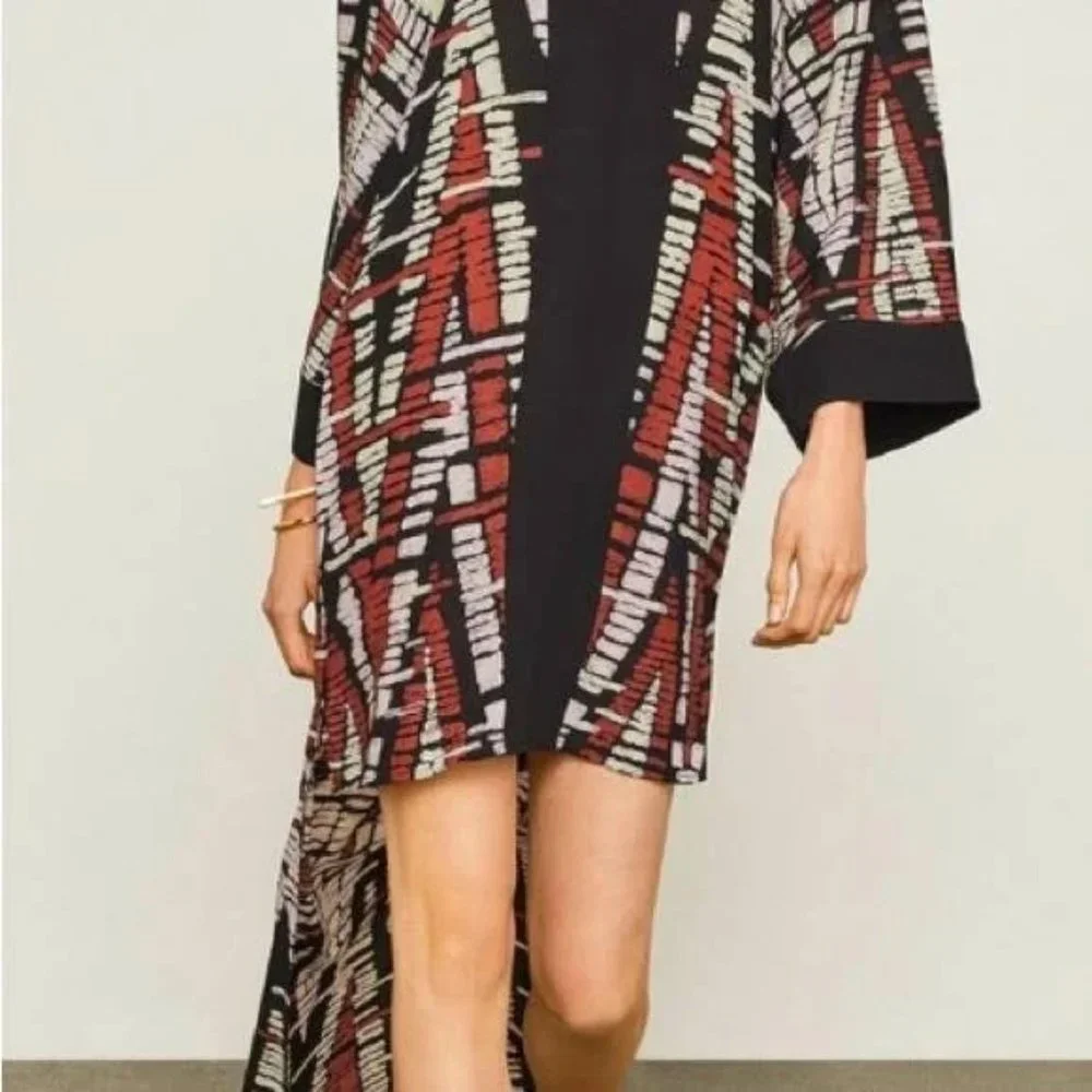 Bcbgmaxazria Tandori Spice Hi Low Long Sleeve Dress - Picture 4 of 11